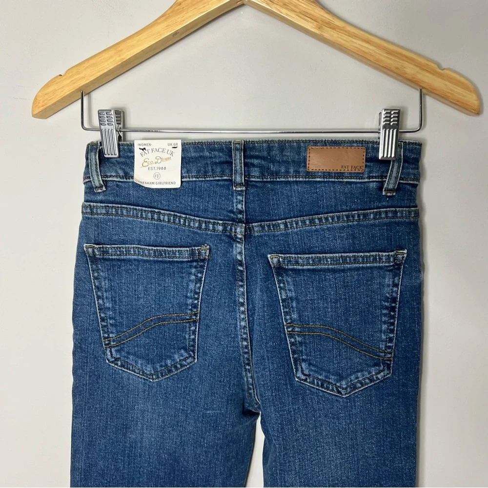 NEW Fat Face Chesham Girlfriend Jeans Denim High Rise Size 2 - Picture 15 of 16